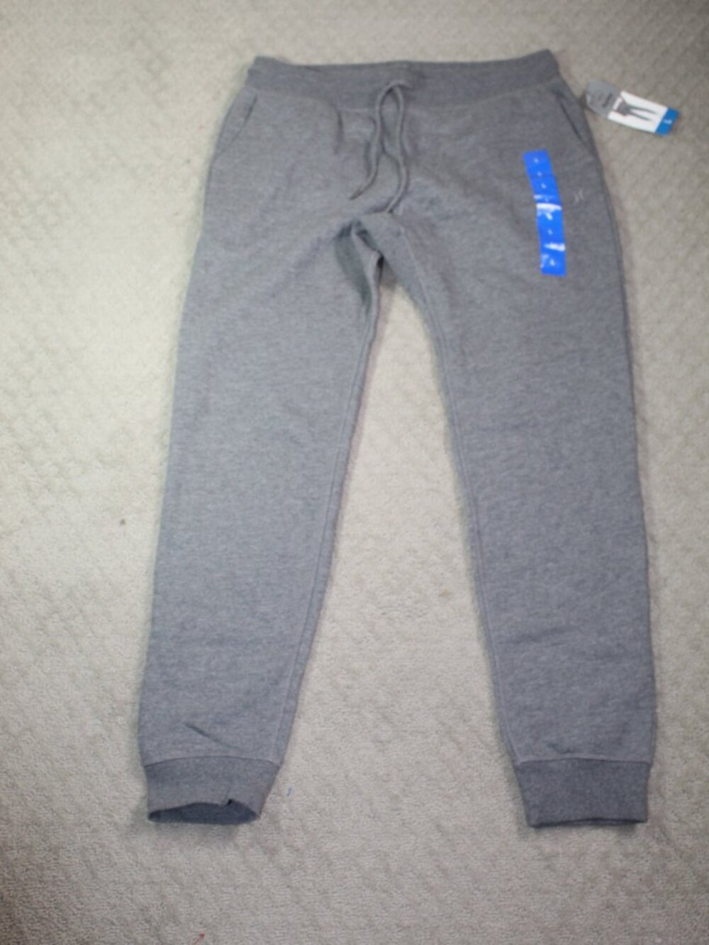 NWT Hurley Size L Grey Drawstring Jogger Pants